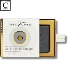 AKTIF KARBON SABUNU / ACTIVATED CARBON SOAP 150 GR Gözenek Temizleyici & Cilt Sıkılaştırıcı / Pore Cleanser & Skin Firming - Jimena Natural