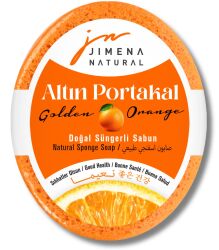 ALTIN PORTAKAL DOĞAL SÜNGERLİ SABUN 125 GR / Golden Orange Natural Sponge Soap - Jimena Natural