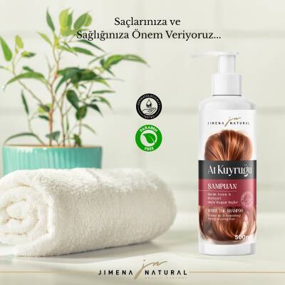 AT KUYRUĞU ŞAMPUANI GÜÇLÜ UZAYAN SAÇLAR HACİM VERİCİ BESLEYİCİ 500 ML DOĞAL BİTKİSEL PARABENSİZ - 1