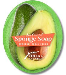 AVOKADO DOĞAL SÜNGERLİ SABUN 125 GR / Avocado Natural Sponge Soap - Jimena Natural