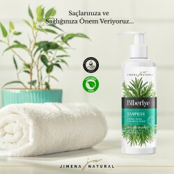 Biberiye Şampuanı Dökülme Karşıtı 500 ML Doğal, Dolgun ve Canlı Görünümlü, Hacimli Saçlar, Parabensiz - Jimena Natural