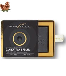 ÇAM KATRANI SABUNU / PINE TAR SOAP 150 GR Cilt Temizleyici & Saç Besleyici / Pore Cleanser & Hair Nourisher - Jimena Natural