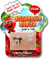 ÇİLEK KOKULU OYUNCAKLI SABUN 125 GR / Soap’n Toys - Strawberry (Meyve Serisi) - Jimena Natural