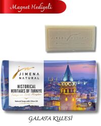 GALATA KULESİ – İSTANBUL ( Magnet Hediyeli) - ZEYTİNYAĞLI DOĞAL SABUN 220 GR / Galata Tower – Istanbul - Jimena Natural