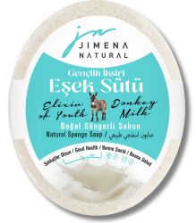 GENÇLİK İKSİRİ EŞEK SÜTÜ DOĞAL SÜNGERLİ SABUN 125 GR / Elixir Of Youth - Jimena Natural