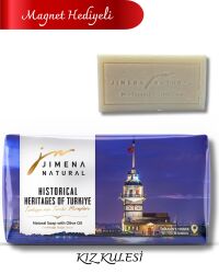 KIZ KULESİ – İSTANBUL ( Magnet Hediyeli) - ZEYTİNYAĞLI DOĞAL SABUN 220 GR / Maiden’s Tower – Istanbul - Jimena Natural