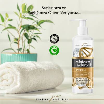 KOLAJEN & HYALURONİK ŞAMPUAN NEM VE PARLAKLIK DOLGUN GÜÇLÜ VE SAĞLIKLI UZAMA BİTKİSEL PARABENSİZ - 1