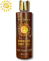 PARILTILI BRONZLAŞTIRICI VÜCUT JELİ / SHIMMERING BRONZING BODY GEL 200 ML - SHINECO
