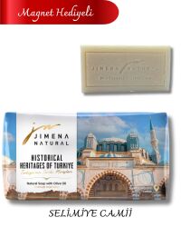 SELİMİYE CAMİİ – EDİRNE ( Magnet Hediyeli) - ZEYTİNYAĞLI DOĞAL SABUN 220 GR – Selimiye Mosque - Edirne - Jimena Natural
