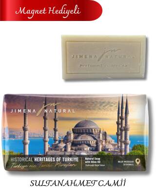 SULTANAHMET CAMİİ – İSTANBUL ( Magnet Hediyeli) - ZEYTİNYAĞLI DOĞAL SABUN 220 GR / Blue Mosque – Istanbul - 1