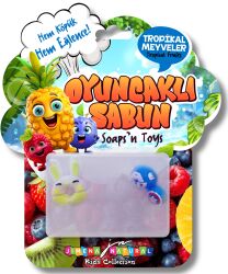 TROPİKAL MEYVELER KOKULU OYUNCAKLI SABUN 125 GR / Soap’n Toys – Tropical Fruits (Meyve Serisi) - Jimena Natural