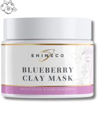 YABAN MERSİNİ KİL MASKE - GÖZENEK SIKILAŞTIRICI / BLUEBERRY CLAY MASK - PORE TIGHTENING 50ML - SHINECO