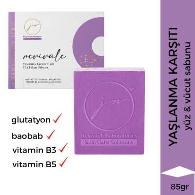 YAŞLANMA KARŞITI GLUTATYON & NİASİNAMİD & BAOBAB SABUNU 85 GR - 3