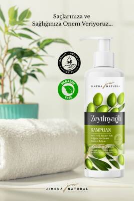 ZEYTİNYAĞLI ŞAMPUAN 500 ML DOLGUNLAŞTIRICI HACİM VERİCİ PARABENSİZ - 4